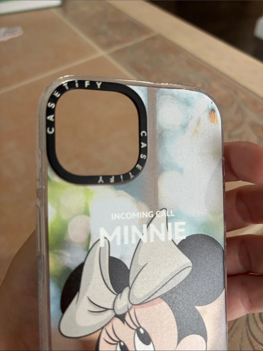 Casetify iPhone15 Minnie Mouse Clear Phone Case - White Bow